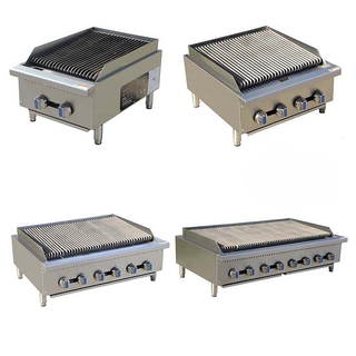 Commercial Gas Charbroiler — Heavy-Duty Countertop Stainless Steel