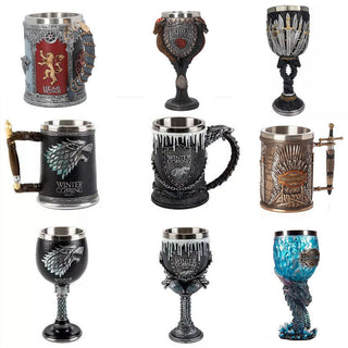 Stainless Steel Fantasy Goblets & Tankards