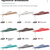 Cantilever Patio Umbrella — Aluminum LED Offset Parasol image preview