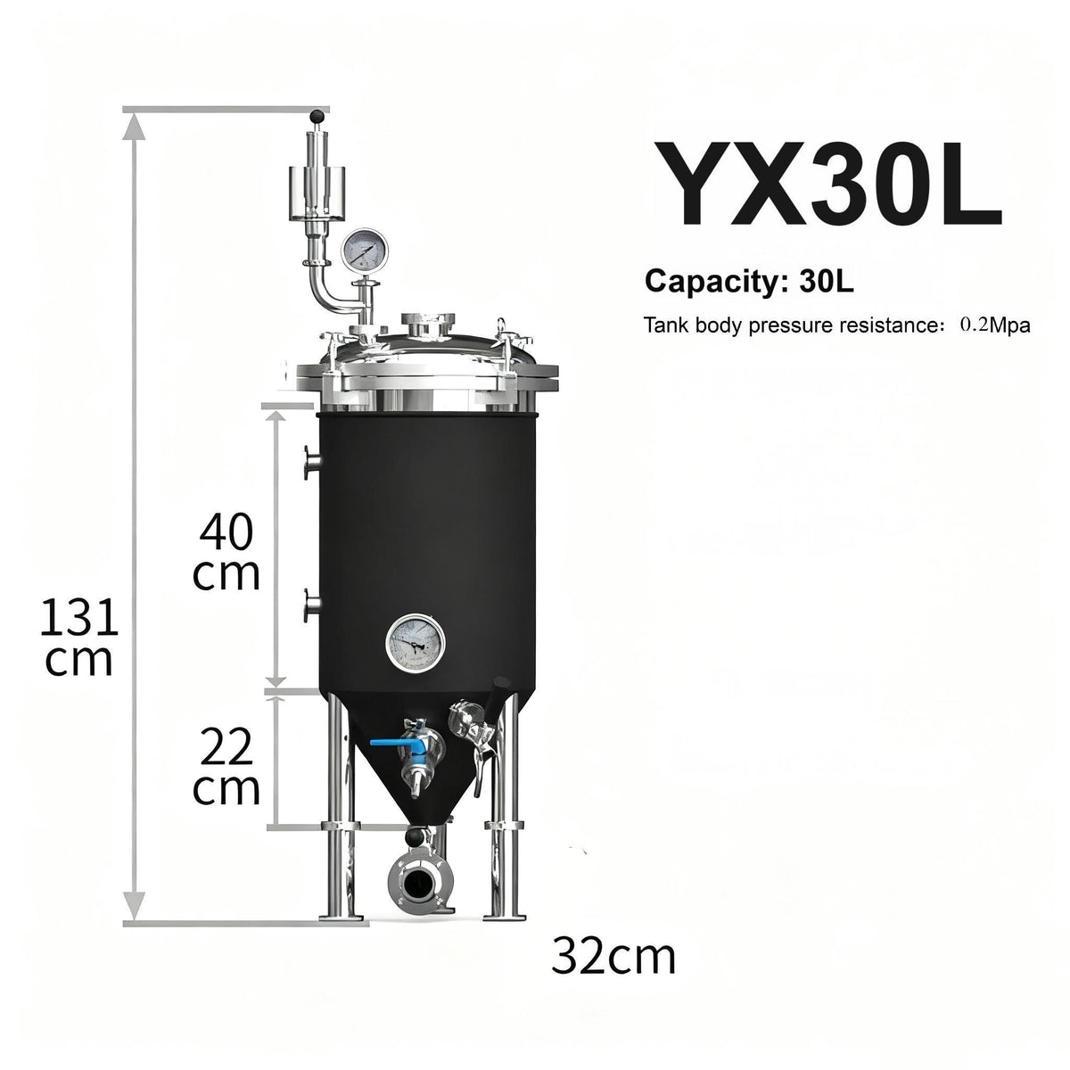 Home Brewing Beer Fermenter Tank — Stainless Steel