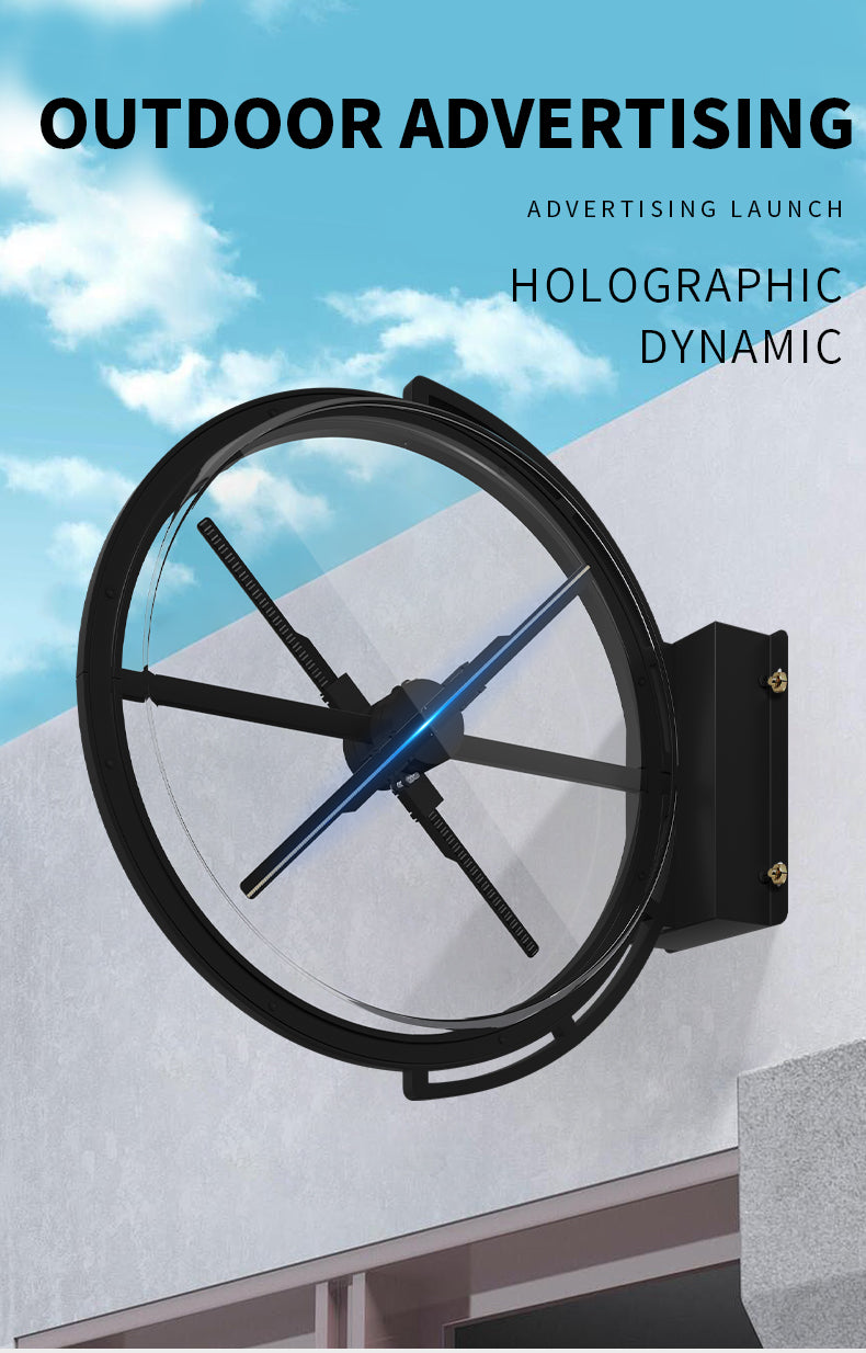 WiFi Holographic LED Fan Display — 42 cm Wall-Mounted, Weatherproof