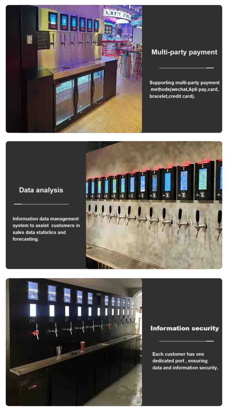 Automatic Self-Serve Beer Tap Vending Dispenser — 16-Keg