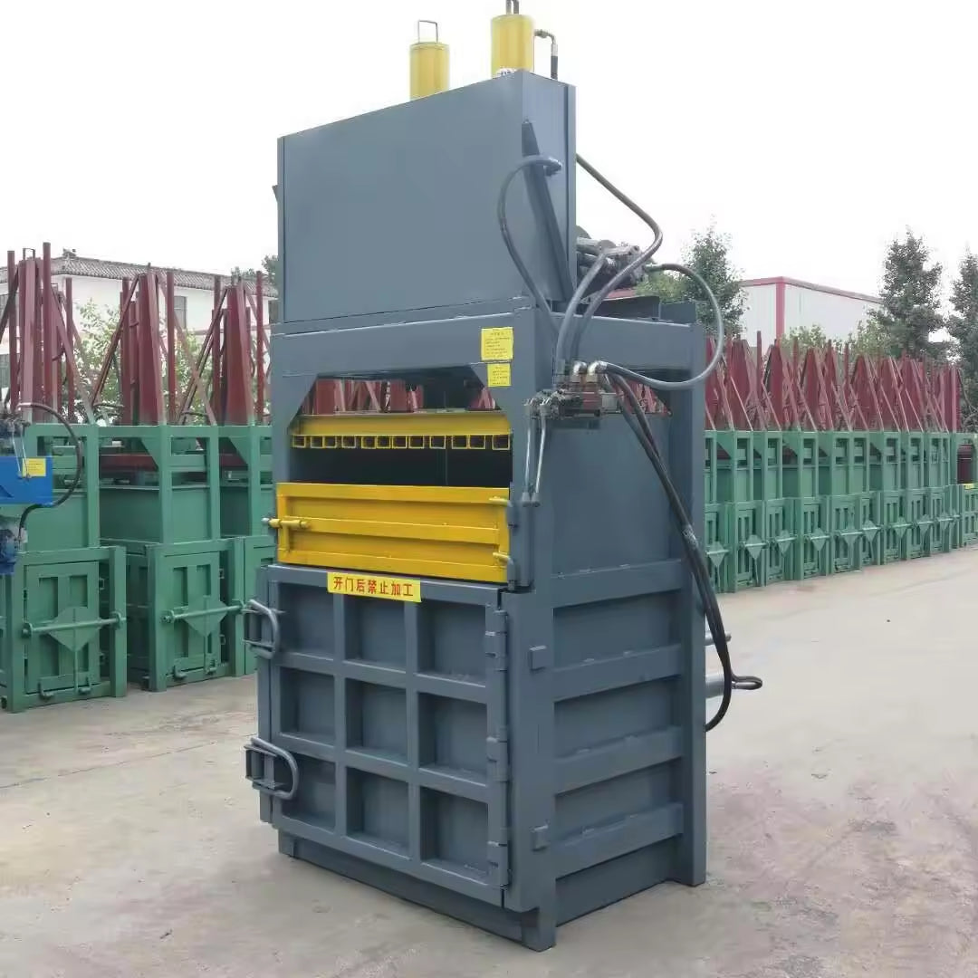 Vertical Hydraulic Baler — Cardboard, Plastic & Scrap Compactor