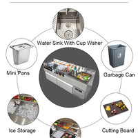 Stainless Steel Outdoor Mobile Bar Counter — Cocktail Station image preview