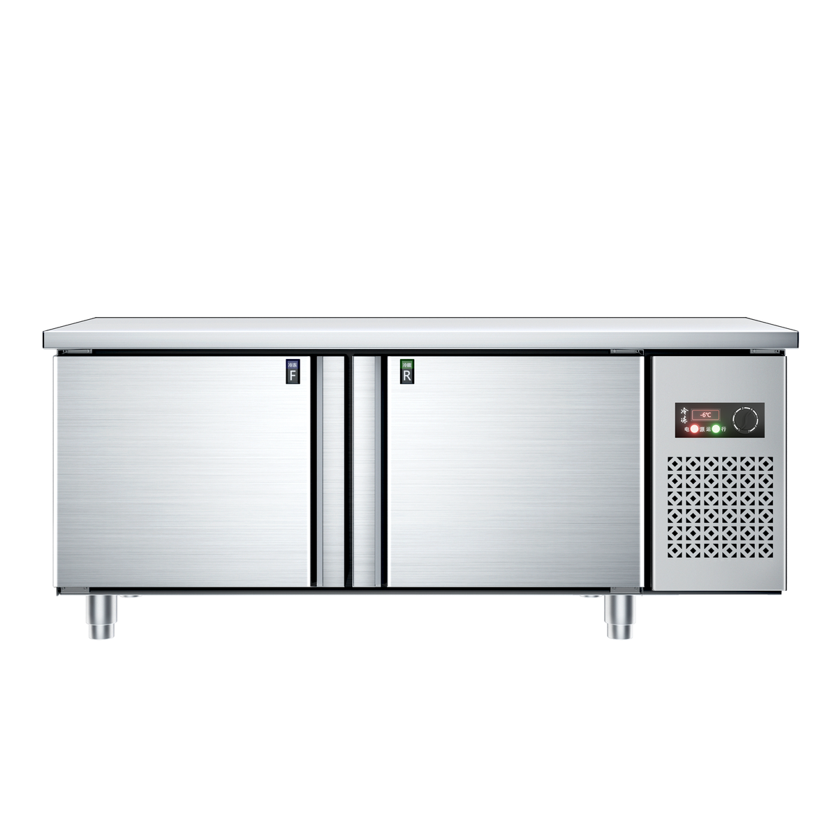 Commercial Undercounter Worktop Refrigerator & Freezer — Stainless Steel
