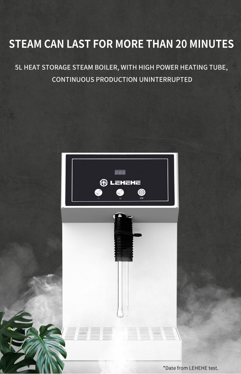 Commercial Electric Milk Steamer — 5L Stainless Steel Steam Frother