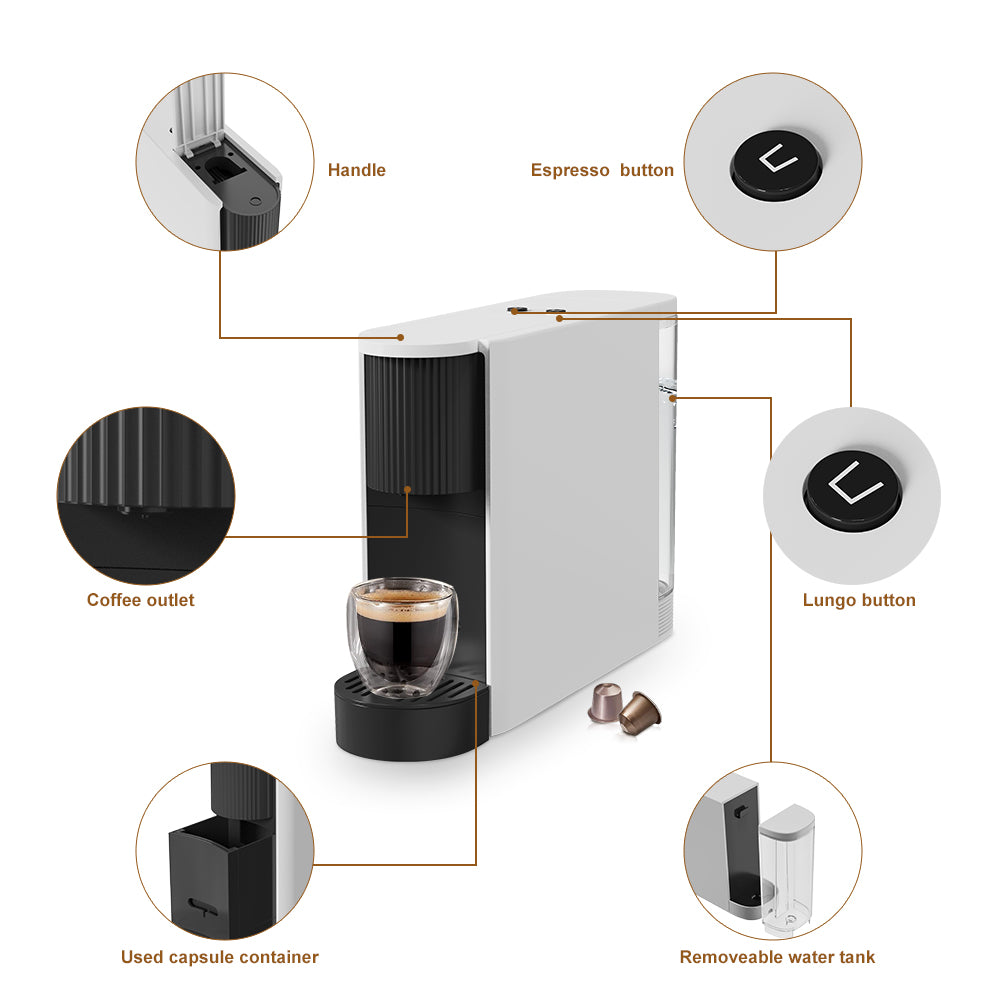 Capsule Coffee Machine — 20 Bar, Dual Brew Sizes
