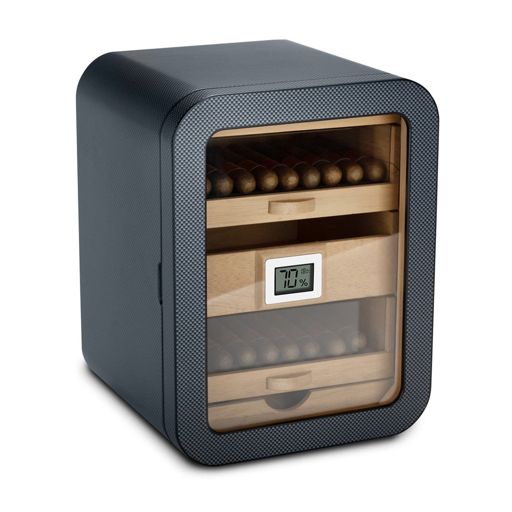 Cedar-Lined Cigar Humidor Cabinet — 110-Cigar Capacity