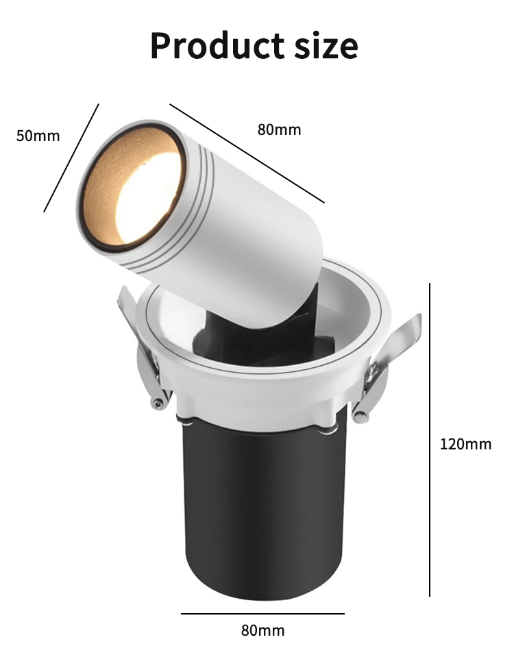 Commercial LED Track Spotlight — 30W Adjustable Anti-Glare