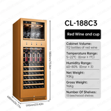 Dual-Zone Cigar Humidor & Wine Cabinet — Cedar-Lined, Compressor-Cooled