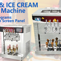Commercial Soft Serve Ice Cream &amp; Slush Machine — 7 Flavors, 4 Cylinders image preview