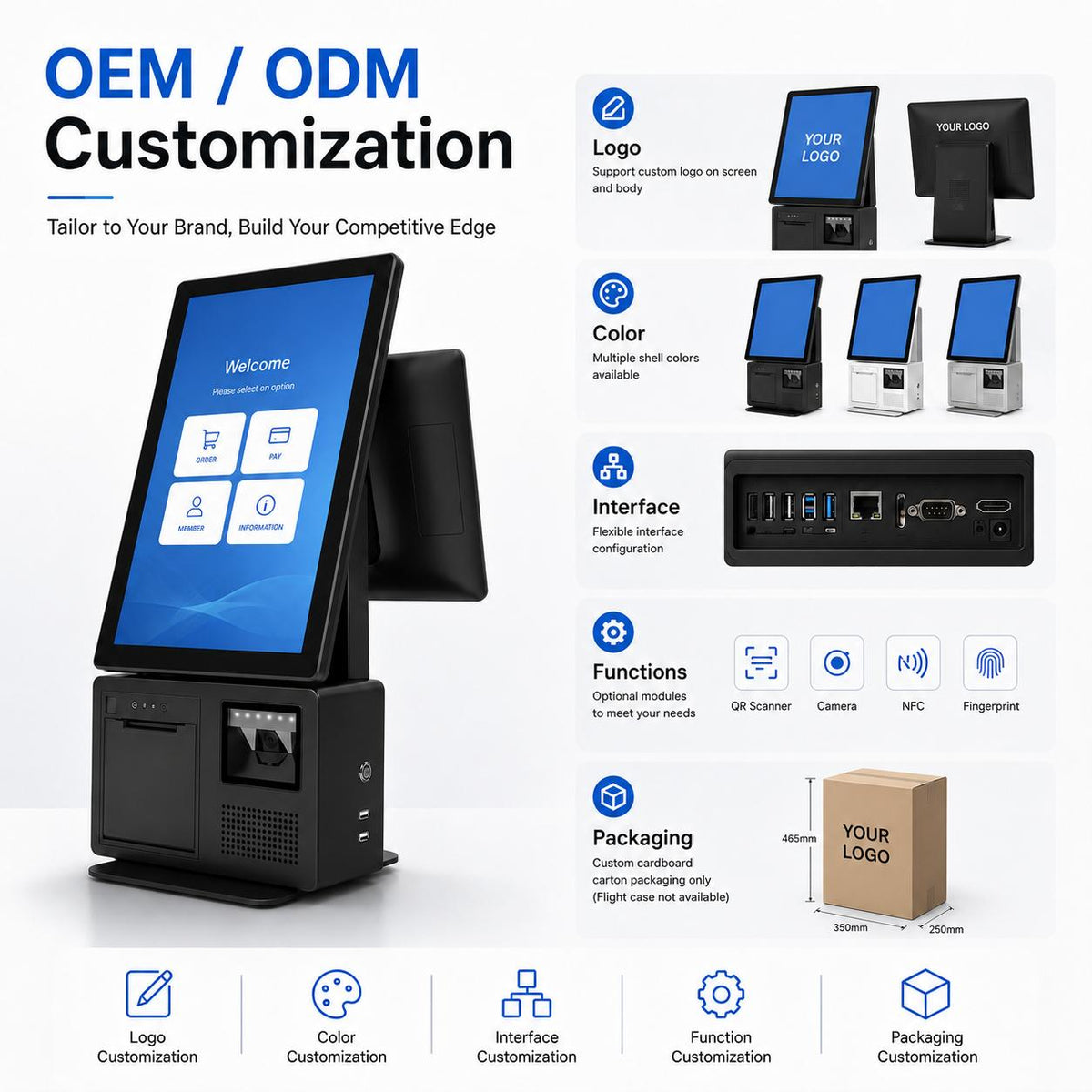 15.6" Dual-Screen All-in-One POS System — Windows / Android
