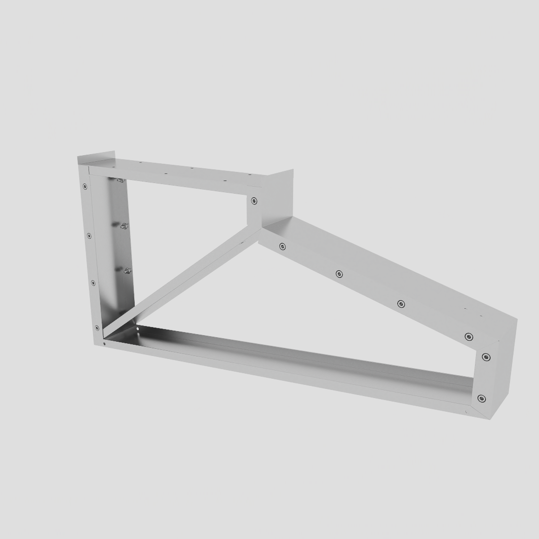 Commercial Stainless Steel Wall-Mounted Exhaust Hood with Filter