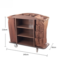 Housekeeping Cleaning Cart — Stainless Steel Maid Trolley image preview
