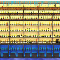 Industrial Wall-Mounted Bar Back Wine Rack image preview