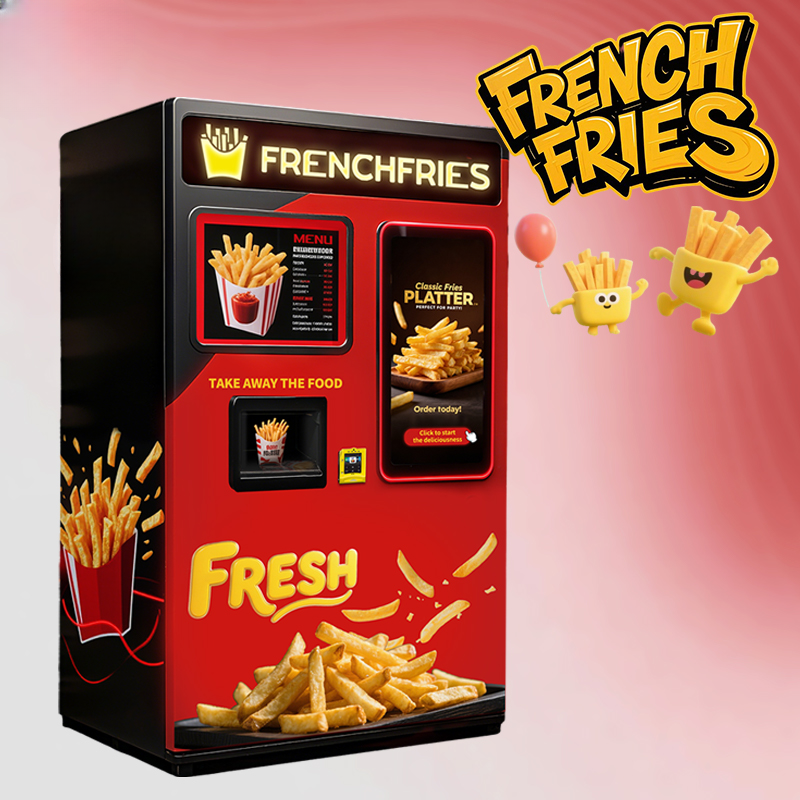 Automatic French Fry Vending Machine — 32-Inch Touchscreen