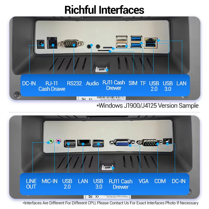 All-in-One Touchscreen POS System — 14" with Built-In 80mm Printer