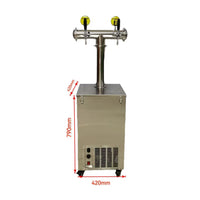 Water-Cooled Draft Beer Kegerator — 40L Stainless Steel image preview