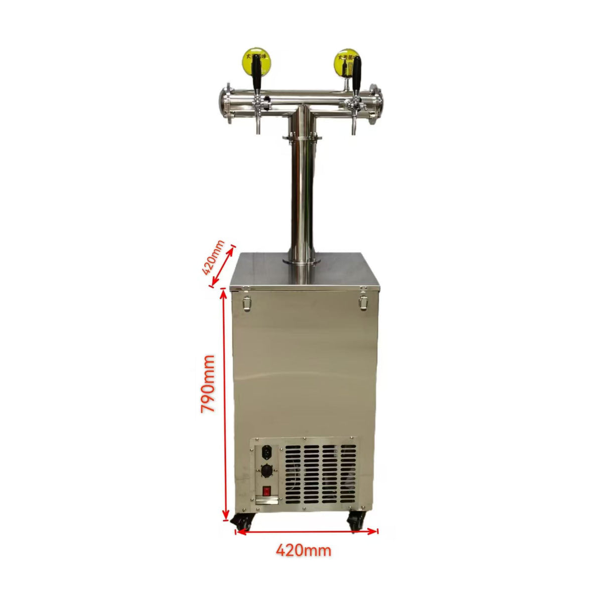 Water-Cooled Draft Beer Kegerator — 40L Stainless Steel
