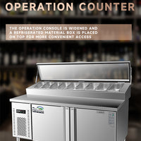 Refrigerated Pizza &amp; Sandwich Prep Table — Countertop Salad Prep Cooler image preview