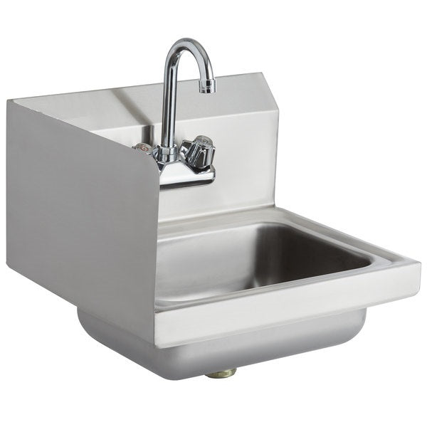 Wall-Mount Commercial Hand Sink — 304 Stainless Steel with Splash Guard