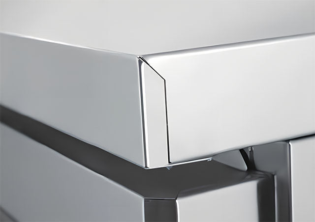Refrigerated Prep Table with Undercounter Storage — 4-Door Worktop