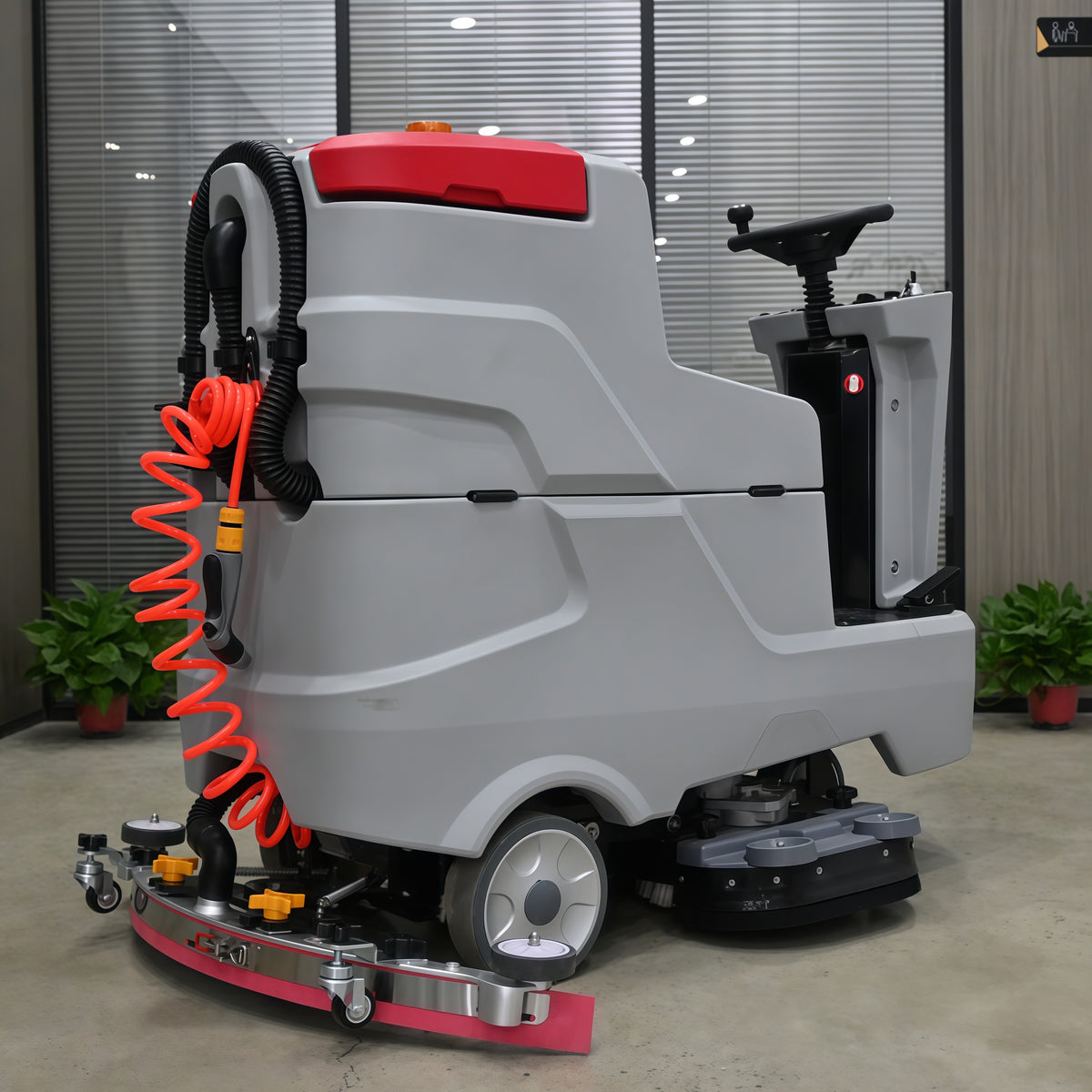 Ride-On Industrial Floor Scrubber — 1118 mm Cleaning Path