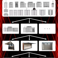 Modular Outdoor Kitchen — Stainless Steel with Weatherproof Shed image preview