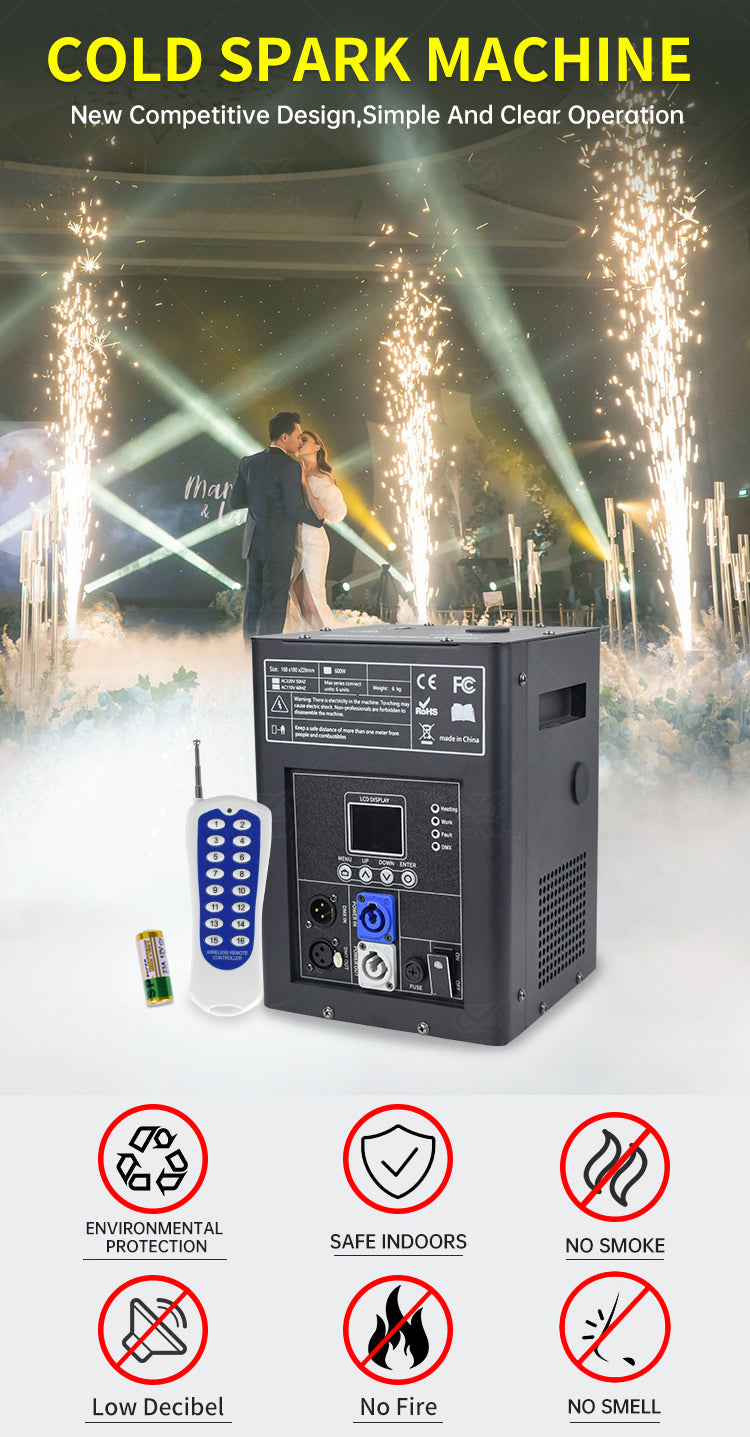 Cold Spark Machine — 750W DMX Sparkler Fountain