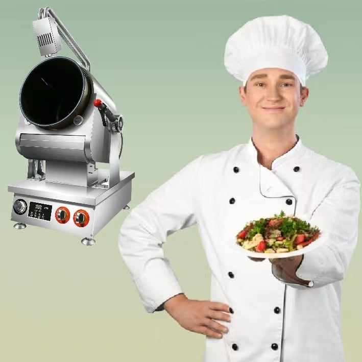 Commercial Gas Drum Stir-Fry Machine — Tabletop Automatic Cooker