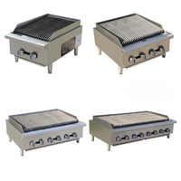 Commercial Gas Charbroiler — Heavy-Duty Countertop Stainless Steel image preview