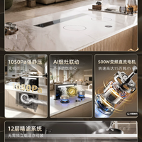 Downdraft Island Range Hood with Recirculation Filtration and Tabletop Lifting image preview