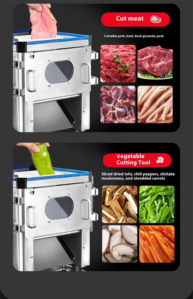 Commercial Multi-Function Meat & Vegetable Cutter — 850W Slicer/Shredder