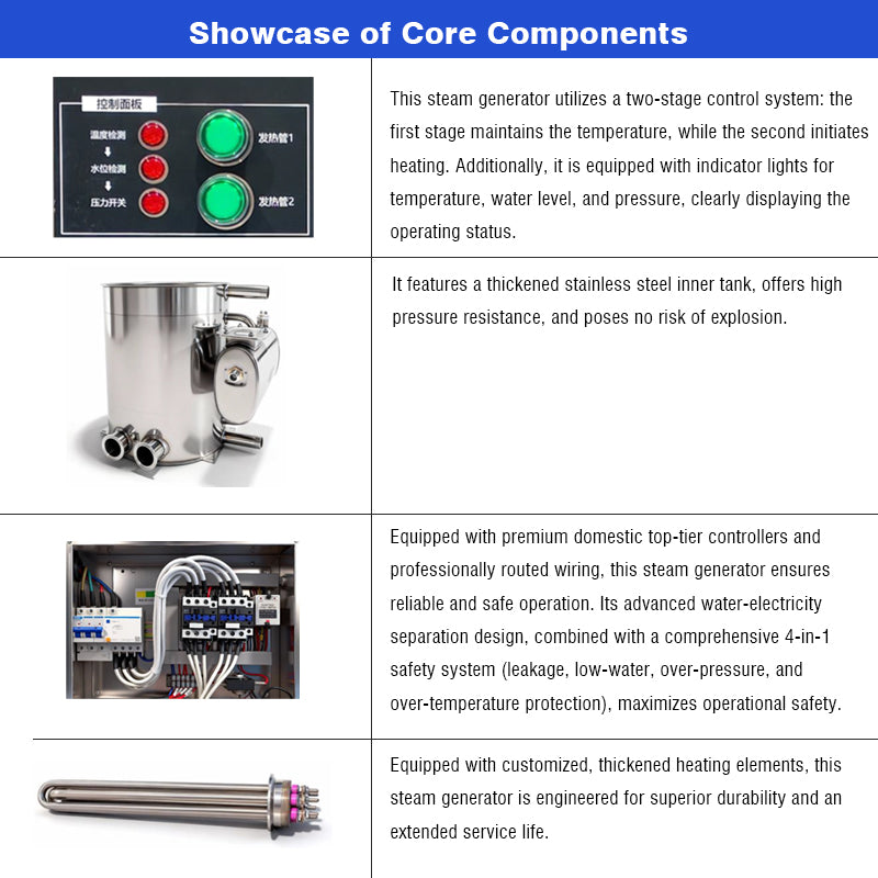 Commercial Electric Steam Generator — 12 kW, 17 kg/h