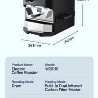 Commercial Electric Coffee Roaster — 1 kg, Touchscreen Control image preview