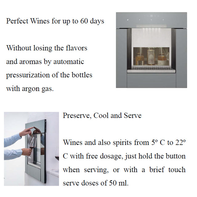 Built-In Wine Bottle Cooler & Dispenser — 40L Single-Zone