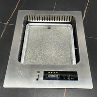 Smokeless Hot Pot &amp; BBQ Dining Table — Stainless Steel image preview