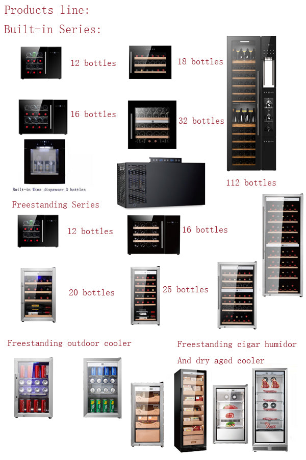 Built-In Wine Bottle Cooler & Dispenser — 40L Single-Zone