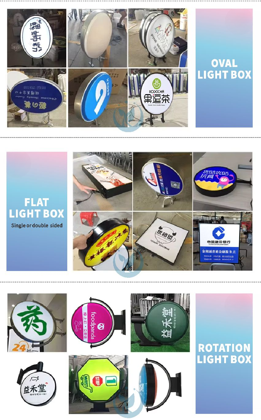 Custom Round LED Light Box Sign — Outdoor & Storefront