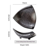 Stegosaurus Scale Porcelain Plate, surface technology Underglaze