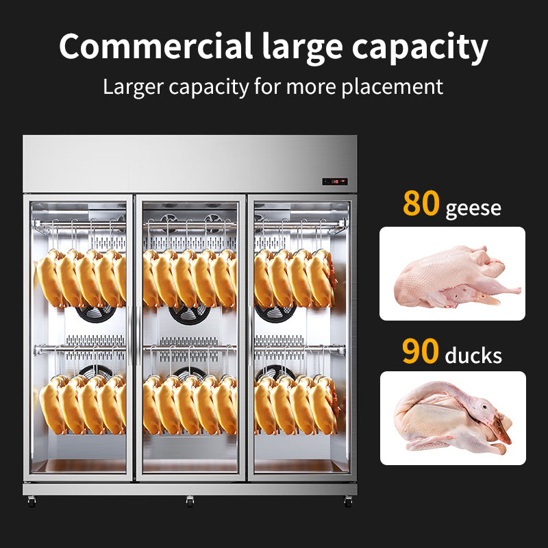 Commercial Duck & Goose Drying and Aging Cabinet — 2-Door Air-Cooled, refrigerant R290