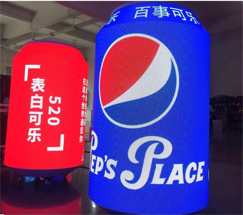 Cylindrical Can-Shaped LED Display — Custom Digital Signage Column