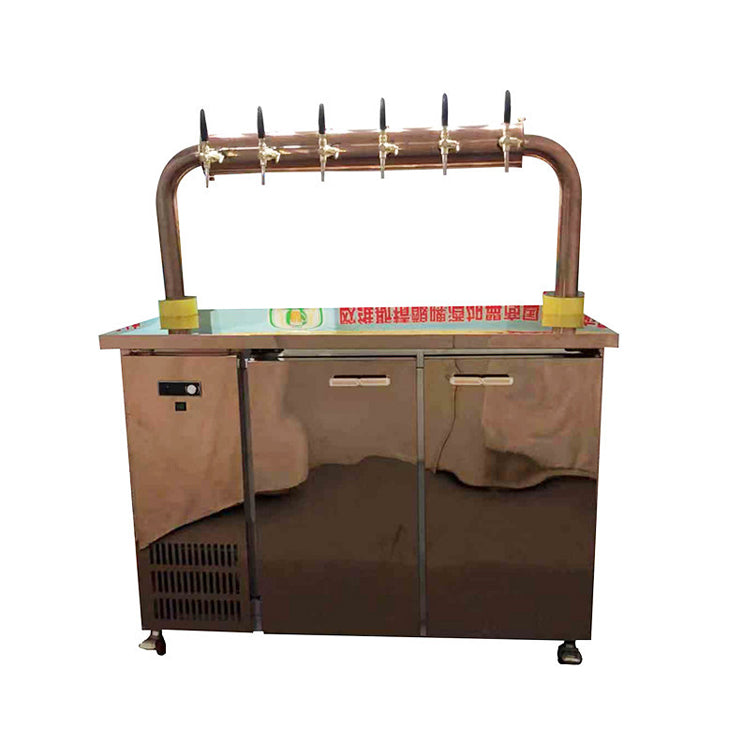 Commercial Draft Beer Dispenser — Air-Cooled Kegerator, 4 to 6 Taps