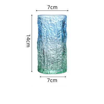 Gradient Color Glass with Tree Texture