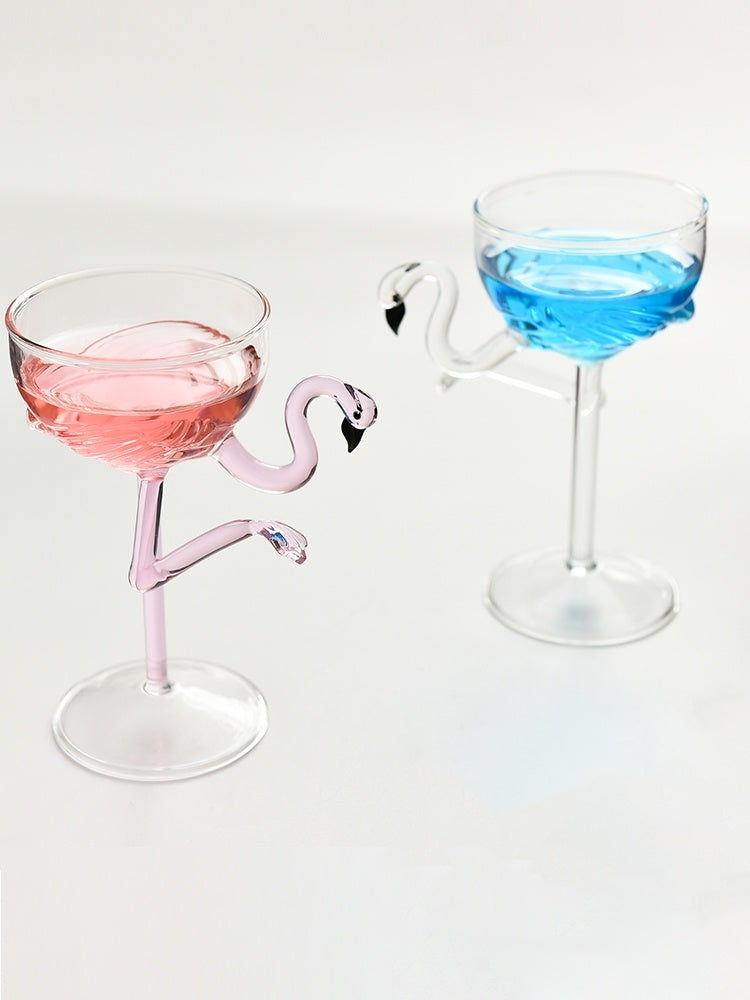 Elegant Flamingo Cocktail Glass