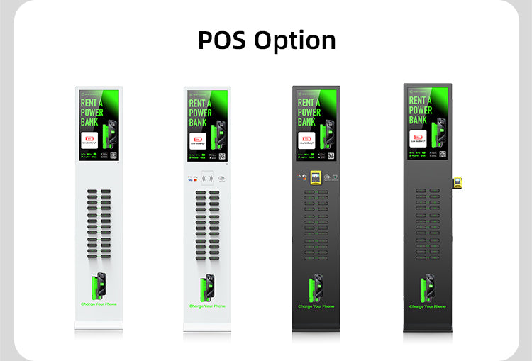 24-Slot Shared Power Bank Vending Station with Advertising Screen