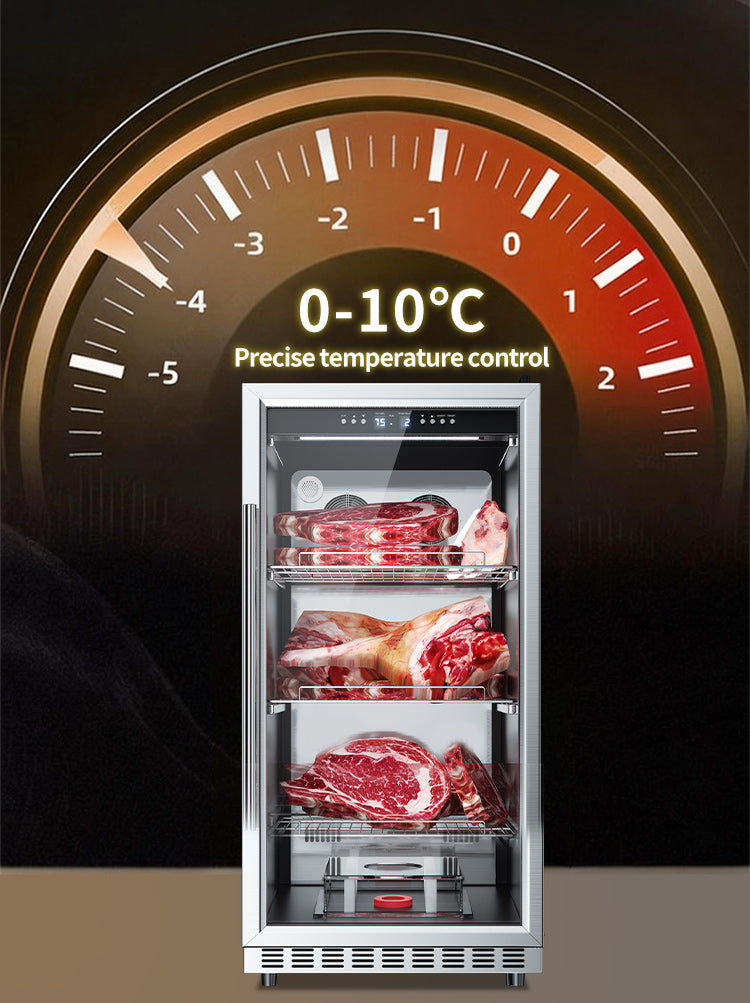Commercial Dry Aging Cabinet — UV Sterilization & Humidity Control, humidity range 50-85%