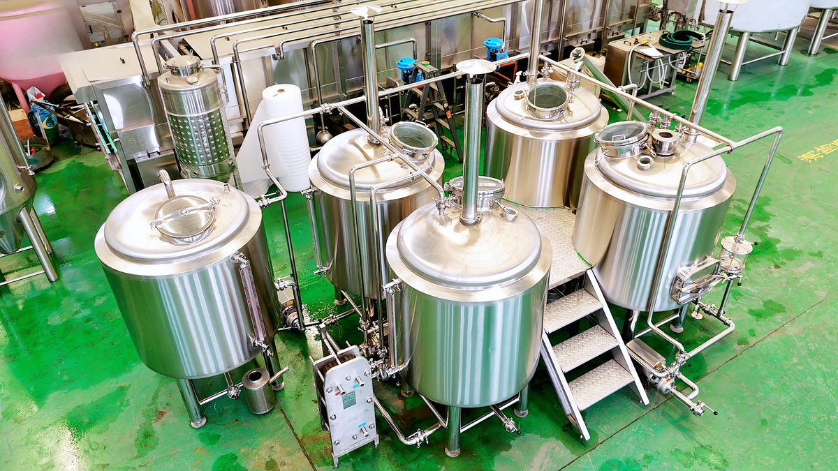 4-Vessel Craft Brewhouse System — 500L Stainless Steel