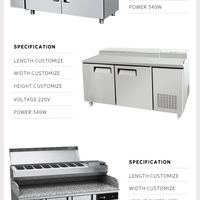 Refrigerated Pizza &amp; Sandwich Prep Table — Countertop Salad Prep Cooler image preview