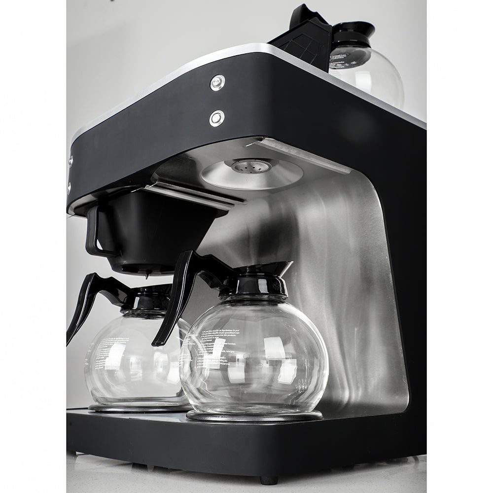 Commercial Dual-Jug Filter Coffee Brewer — Stainless Steel